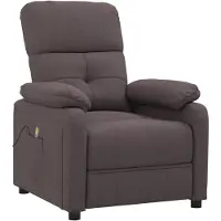 Syfax Massagesessel Dunkelbraun Stoff