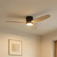 LUCANDE LED-Deckenventilator Lignia, Ø 132 cm, CCT, dimmbar