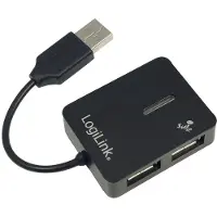 Logilink UA0139, USB 2.0 Type-A, USB 2.0 Type-A, 480 Mbit/s, Schwarz, Rundkabel, Windows 98SE/ME/200/XP/Vista/2003/7