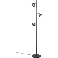 TRIO LED-Stehlampe Romeo, Höhe 150 cm, schwarz, Metall, 3-flg.