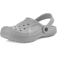 Ladeheid Kinder Mädchen Jungen leichte Eva Clogs Gartenclogs Gartenschuhe KL055 (Grau, 24 EU)