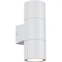 TRIO Außenwandlampe Parana, weiß matt, Höhe 16 cm, Metall, 2-flg.