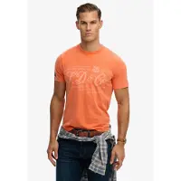 Superdry für Herren. M1012352A Industriearbeiter Entspanntes T-shirt orange (L), Lässig, Baumwolle, Kurzarm
