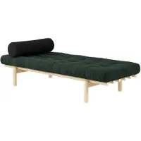 Karup Daybed DESIGN "Next", grün (seetang, klarlackiert kieferholz), B:75cm H:37cm L:200cm, Daybetten, Daybed, aus massiven Kiefernholz, inkl. Futonmatratze und Kissen