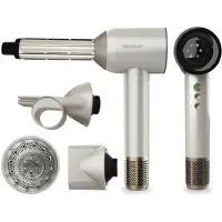 Cecotec Haartrockner mit bürstenlosem Motor und Plasma-Technologie DryGlam Waves Champagne. 1600 W