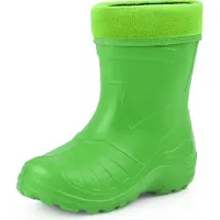 Ladeheid Kinder Mädchen Jungen federleichte Eva Thermo Gummistiefel Regenstiefel gefüttert KL050 (Grün, 33 EU)