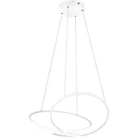 TRIO LED-Hängeleuchte Darvin, Länge 84 cm, weiß matt, Metall, CCT