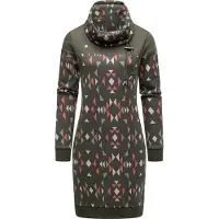 Ragwear Sweatkleid "Chlloe Aztec YOUMODO" Ohne Taschen stylisches Langarm Minikleid mit Aztec-Muster
