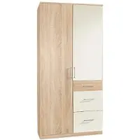 Wimex Kleiderschrank "Click", weiß (struktureichefarben hell, weiß), B:90cm H:199cm T:58cm, Schränke, Kleiderschrank, ohne Spiegel