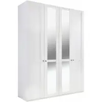 Wimex Kleiderschrank Newport Drehtürenschrank 4-türig 180x58x208cm weiß Spiegel