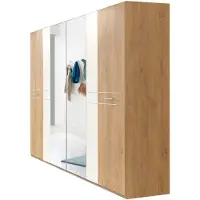 Wimex Kleiderschrank "Petra/Pamela", braun (plankeneichefarben), B:225cm, Schränke, Kleiderschrank