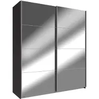 Wimex Schwebetürenschrank Kleiderschrank Easy Plus graphit spiegel 180x65x210cm