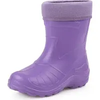Ladeheid Kinder Mädchen Jungen federleichte Eva Thermo Gummistiefel Regenstiefel gefüttert KL050 (Violett, 30 EU)