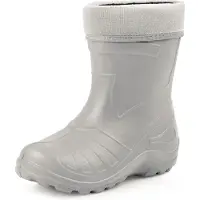 Ladeheid Kinder Mädchen Jungen federleichte Eva Thermo Gummistiefel Regenstiefel gefüttert KL050 (Grau, 31 EU)