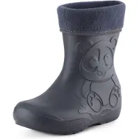Ladeheid Eva Kinder Jungen Mädchen Gummistiefel Regenschuhe gefüttert LA-CA-11 (Carbone, 22/23 EU)