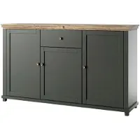 IMS Helvetia Sideboard Elda Kommode 160x42x93cm grün Eiche Lefkas 3-türig