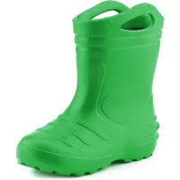 Ladeheid Kinder Mädchen Jungen federleichte Eva Thermo Gummistiefel gefüttert KL051 (Grün, 33)