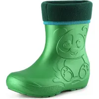 Ladeheid Eva Kinder Jungen Mädchen Gummistiefel Regenschuhe gefüttert LA-CA-11 (Smaragdgrün, 24/25 EU)
