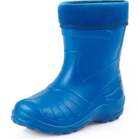 Ladeheid Kinder Mädchen Jungen federleichte Eva Thermo Gummistiefel Regenstiefel gefüttert KL050 (Blau, 30 EU)