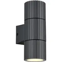 TRIO Außenwandlampe Parana, anthrazit, Höhe 16 cm, Metall, 2-flg.
