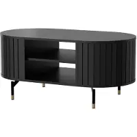 Feldmann-Wohnen Couchtisch Zama Wohnzimmertisch 104x56x47cm Farbe wählbarschwarz