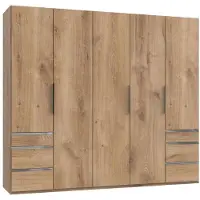Wimex Kleiderschrank Level Drehtürenschrank mit Schubladen Ausführung wählbarPlankeneiche
