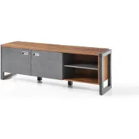 Feldmann-Wohnen Lowboard Detroit TV-Unterschrank 160x39x53cm Eiche Stirling schiefer (13691)