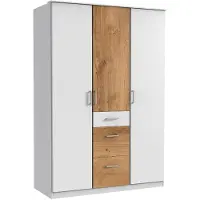 Wimex Kleiderschrank Click Schlafzimmerschrank mit Schubladen Ausführung wählbarPlankeneiche / weiß