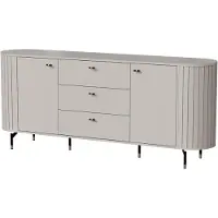 Feldmann-Wohnen Sideboard Zama Kommode 190x40x81cm 2-türig Farbe wählbar,Kaschmir
