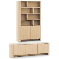 Feldmann-Wohnen Wohnzimmer-Set BARI Wohnzimmermöbel Setgröße und Farbe wählbar,Eiche Vicenza