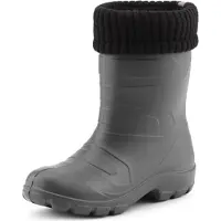 Ladeheid Kinder Mädchen Jungen federleichte Eva Thermo Gummistiefel gefüttert LA845KIDS (Graphite/Schwarz, 25 EU)