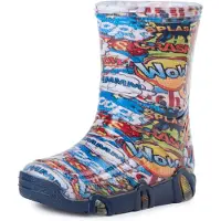 Ladeheid Kinder Mädchen Jungen Gummistiefel Gefüttert SwkBW (Mehrfarbig Wow, 23/24)