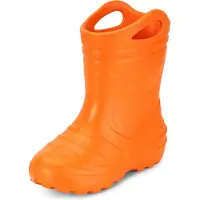 Ladeheid Kinder Mädchen Jungen federleichte Eva Gummistiefel KL051-S (Orange, 24 EU)