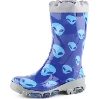 Ladeheid Kinder Mädchen Jungen Gummistiefel Regenschuhe LARB015 (Blau Geist, 27)