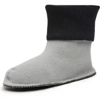 Ladeheid Kinder Gummistiefel Stiefelsocken Innenschuh Wärmende Socken für Regenstiefel LA-CA-10 LA-CA-11(Schwarz, 32/33)