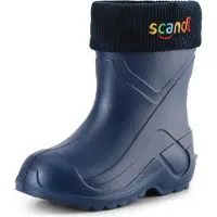 Ladeheid Kinder Mädchen Jungen federleichte Eva Thermo Gummistiefel gefüttert LA-763 (Blau295c/Marineblau, 31 EU)