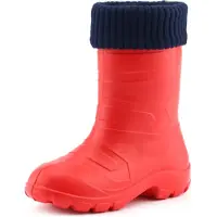 Ladeheid Kinder Mädchen Jungen federleichte Eva Thermo Gummistiefel gefüttert LA845KIDS (Rot1/Marineblau, 31 EU)