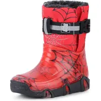 Ladeheid Kinder Mädchen Jungen Schneestiefel Gummistiefel gefüttert LAZT008 (04-Rot, 21/22 EU)