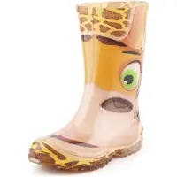 Ladeheid Kinder Mädchen Jungen PVC Gummistiefel Regenstiefel KL003BW (Orange/Giraffe, 23/24 EU)