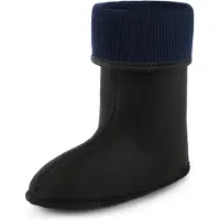 Ladeheid Kinder Mädchen Jungen Wärmende Stiefelsocken für Gummistiefel Innenschuh KL058 (Schwarz, 29 EU)