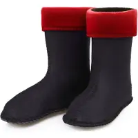 Ladeheid Kinder Mädchen Jungen Wärmende Stiefelsocken für Gummistiefel Innenschuh für Modell LA-KL-EVA-Kids und KL050, KL045 (Rot, 34 EU)