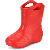 Ladeheid Kinder Mädchen Jungen federleichte Eva Gummistiefel KL051-S (Rot, 34 EU)
