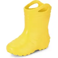Ladeheid Kinder Mädchen Jungen federleichte Eva Gummistiefel KL051-S (Gelb1, 25 EU)