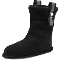 Ladeheid Kinder Gummistiefel Stiefelsocken mit Verschluss Wärmende Socken für Regenstiefel LA-CA-01 LA-CA-03 LA CA-04 (Schwarz, 32/33 EU)