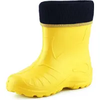 Ladeheid Kinder Mädchen Jungen Federleichte Eva Thermo Gummistiefel Gefüttert KL058 (Sonnig, 34)