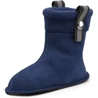 Ladeheid Kinder Gummistiefel Stiefelsocken mit Verschluss Wärmende Socken für Regenstiefel LA-CA-01 LA-CA-03 LA CA-04 (Marineblau, 22/23 EU)
