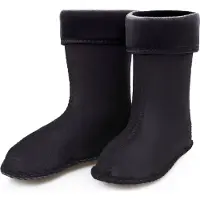Ladeheid Kinder Mädchen Jungen Wärmende Stiefelsocken für Gummistiefel Innenschuh für Modell LA-KL-EVA-Kids und KL050, KL045 (Schwarz, 30 EU)