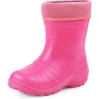 Ladeheid Kinder Mädchen Jungen federleichte Eva Thermo Gummistiefel Regenstiefel gefüttert KL050 (Rosa, 28 EU)