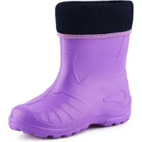 Ladeheid Kinder Mädchen Jungen Federleichte Eva Thermo Gummistiefel Gefüttert KL058 (Violett, 25)