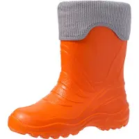 Ladeheid Kinder Mädchen Jungen federleichte Eva Thermo Gummistiefel gefüttert LA-861 (Orange151c/Grau, 24/25)
